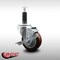 Service Caster 3.5'' SS Maroon Poly Swivel 1'' Expanding Stem Caster with Brake SCC-SSEX20S3514-PPUB-MRN-TLB-1 - alternate 4